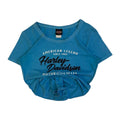 Harley Davidson American Legend Short Sleeve Women's T Shirt Blue L