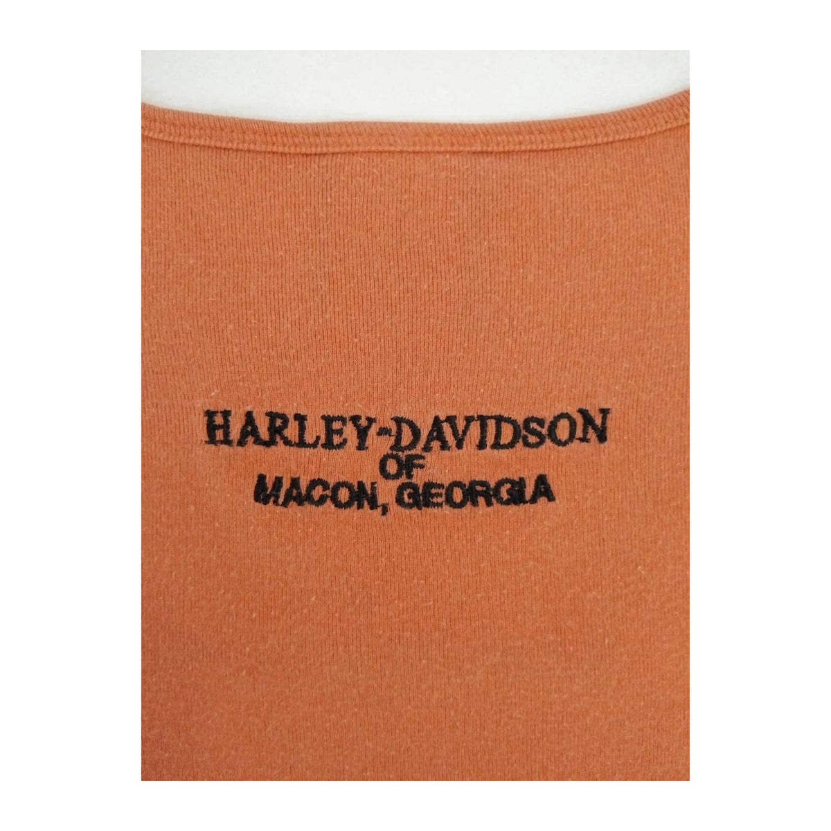 Vintage Harley Davidson Women's Peakaboo Cutout Short Sleeve T Shirt Apricot 2XL
