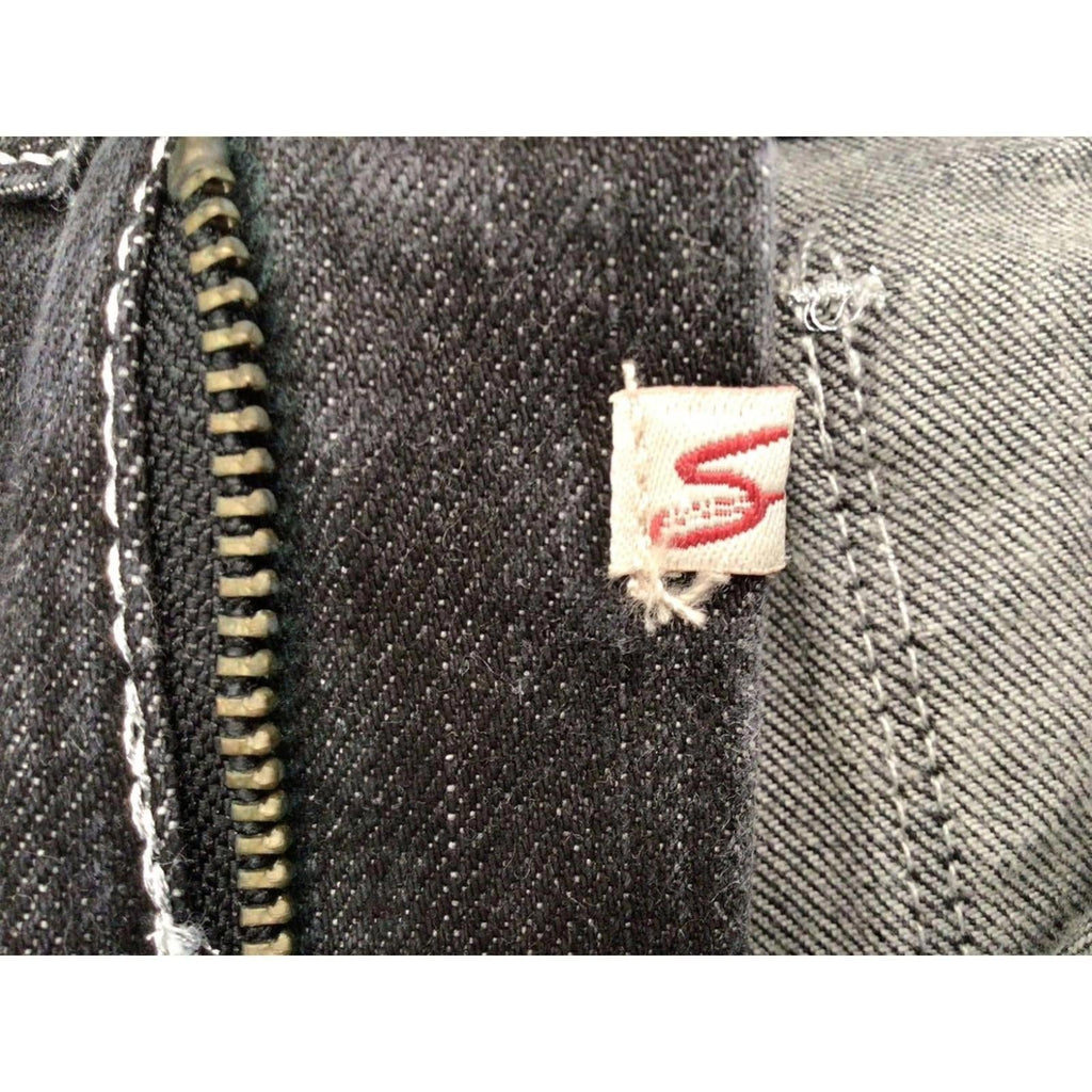 SEVEN7 Women's Y2K Contrast Stitch Bootcut Denim Jeans Black US16