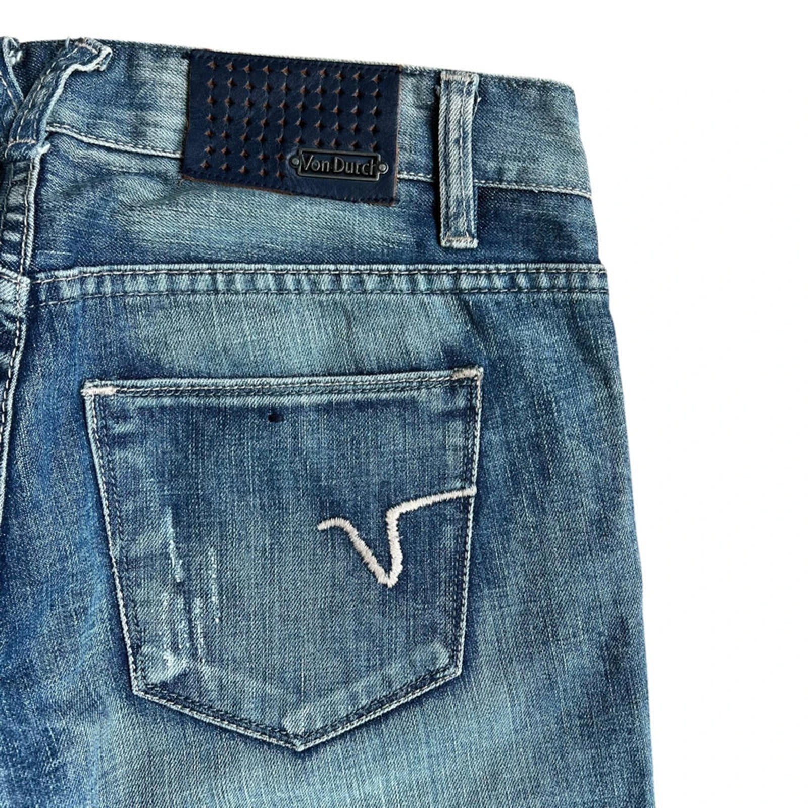 Von Dutch Vintage Y2K Women's Chic Low Rise Slim Denim Jeans 4