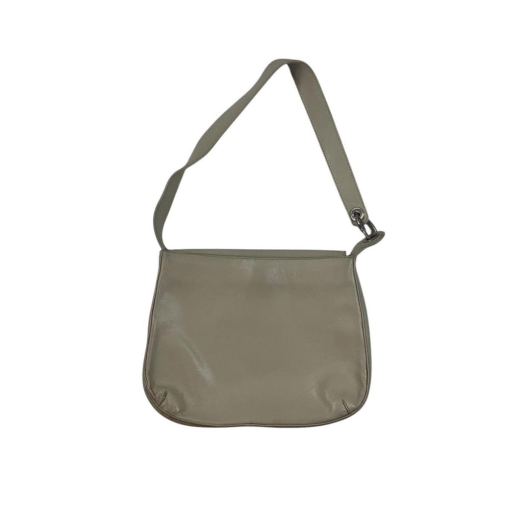 Japanese 90s Vintage Leather Shoulder Bag Beige