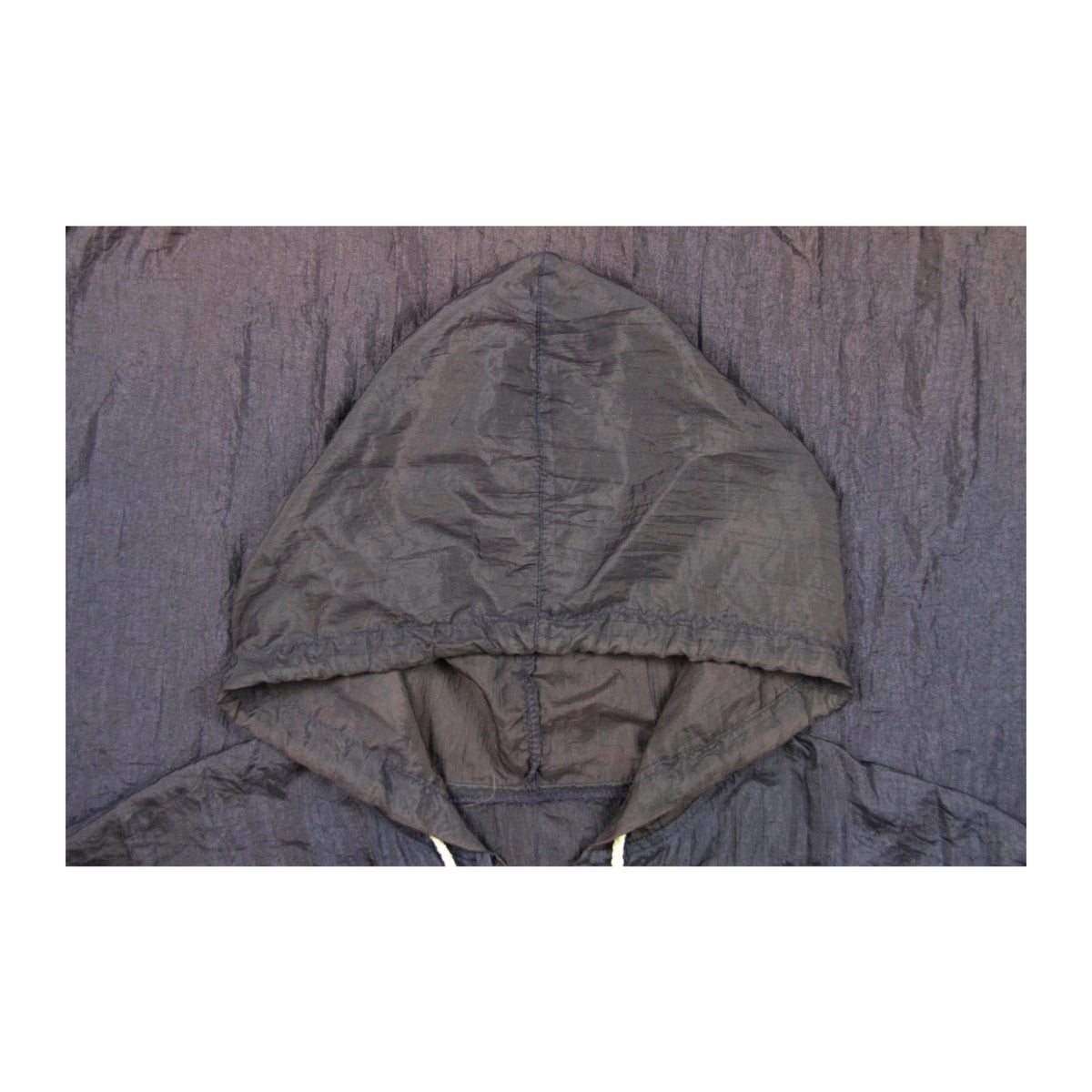Vintage japan y2k Baggy Fit Full Zip Hooded Ombre Windbreaker Navy Brown L