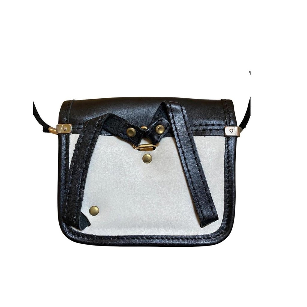 Japanese Vintage Micro Mini Leather Shoulder Bag White