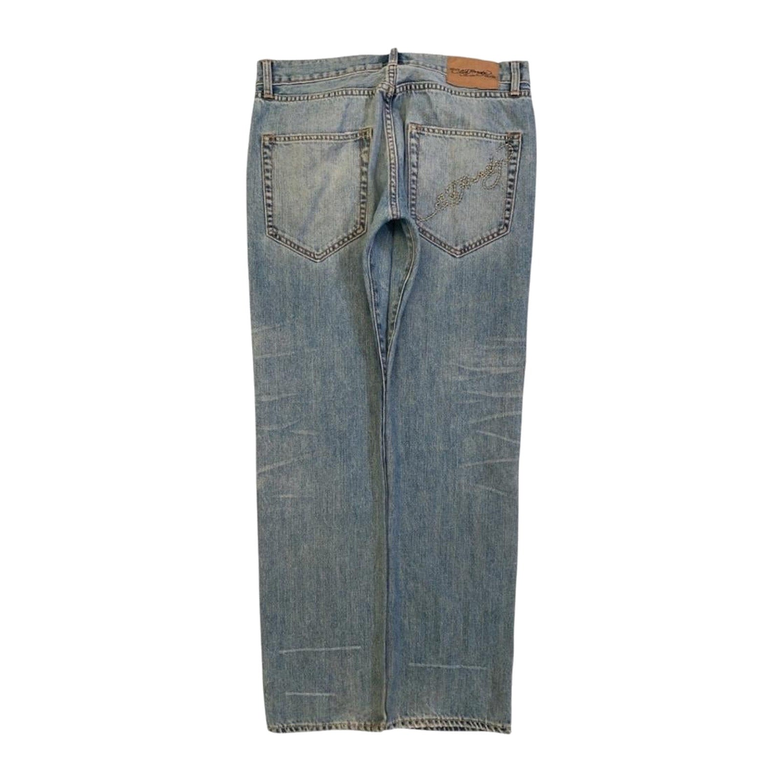 Ed Hardy Hip Hop Baggy Y2K Denim Jeans W32 L32