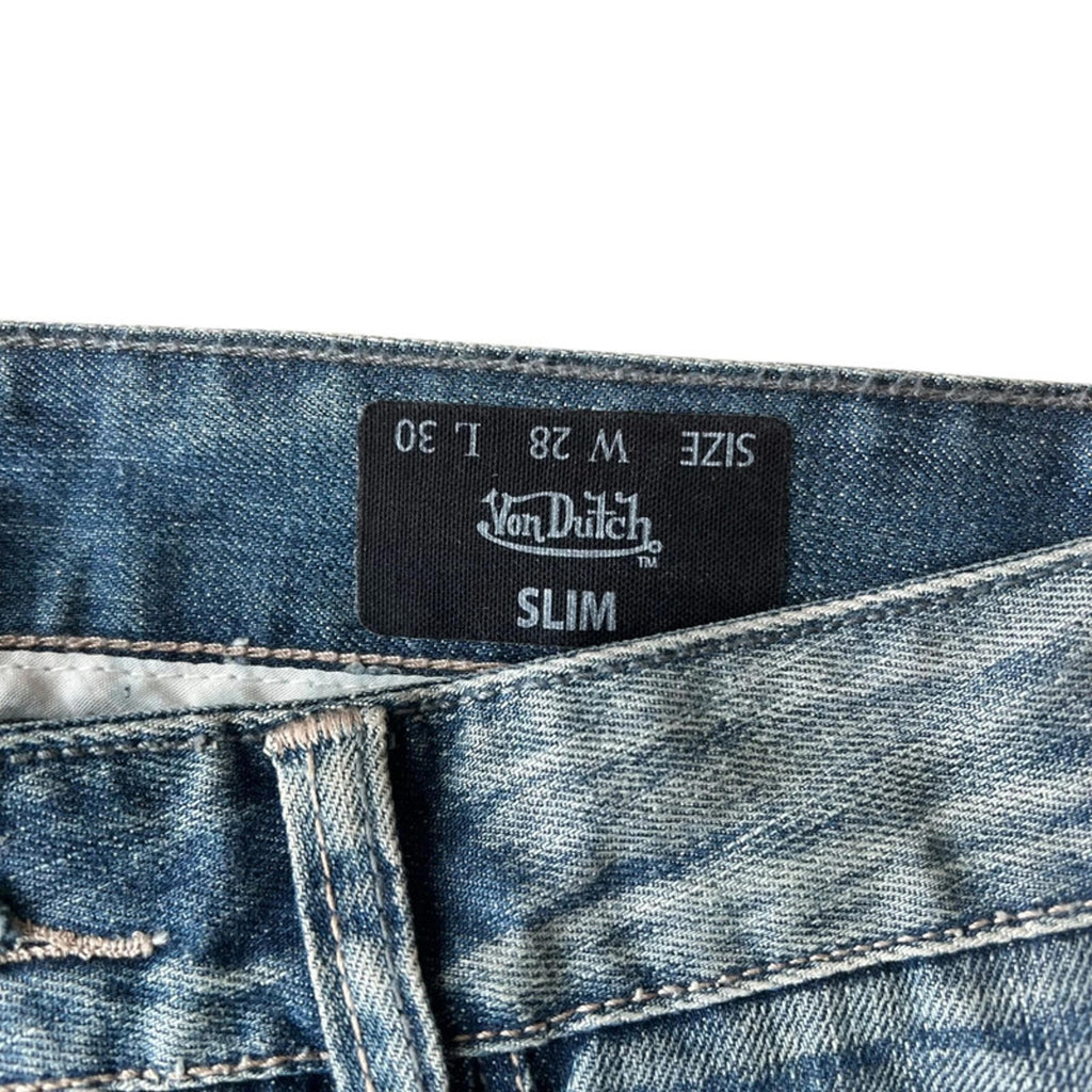 Von Dutch Vintage Y2K Women's Chic Low Rise Slim Denim Jeans 4
