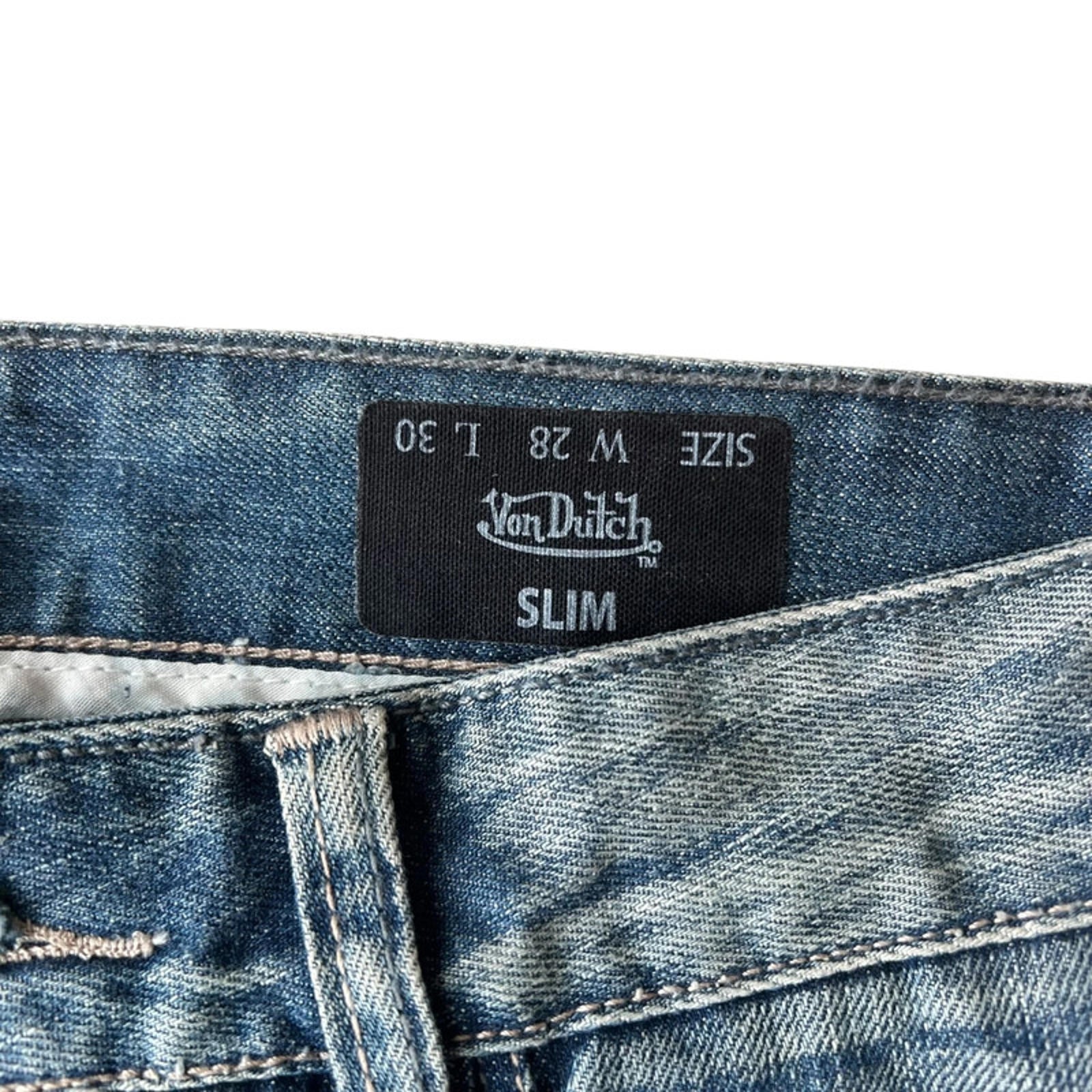 Von Dutch Vintage Y2K Women's Chic Low Rise Slim Denim Jeans 4