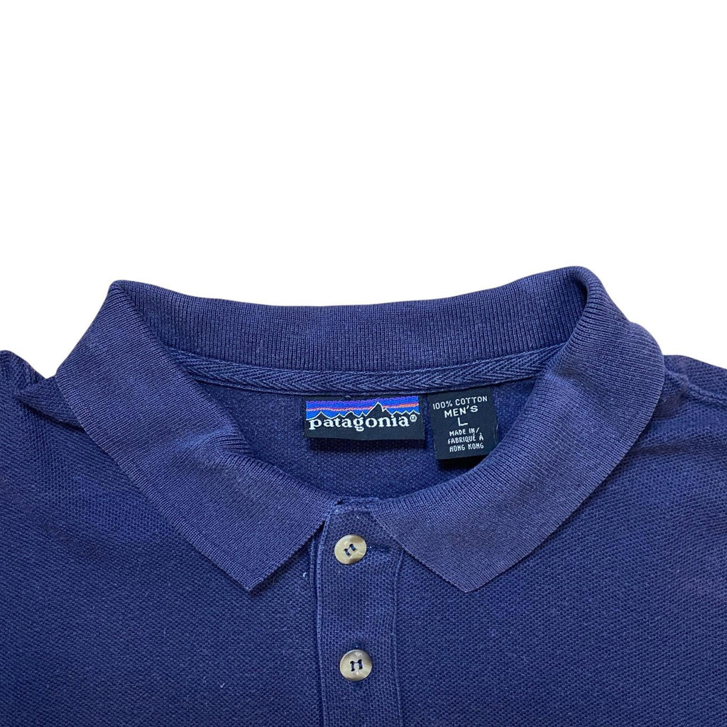 Vintage Patagonia Polo Shirt 1990's Navy Size L