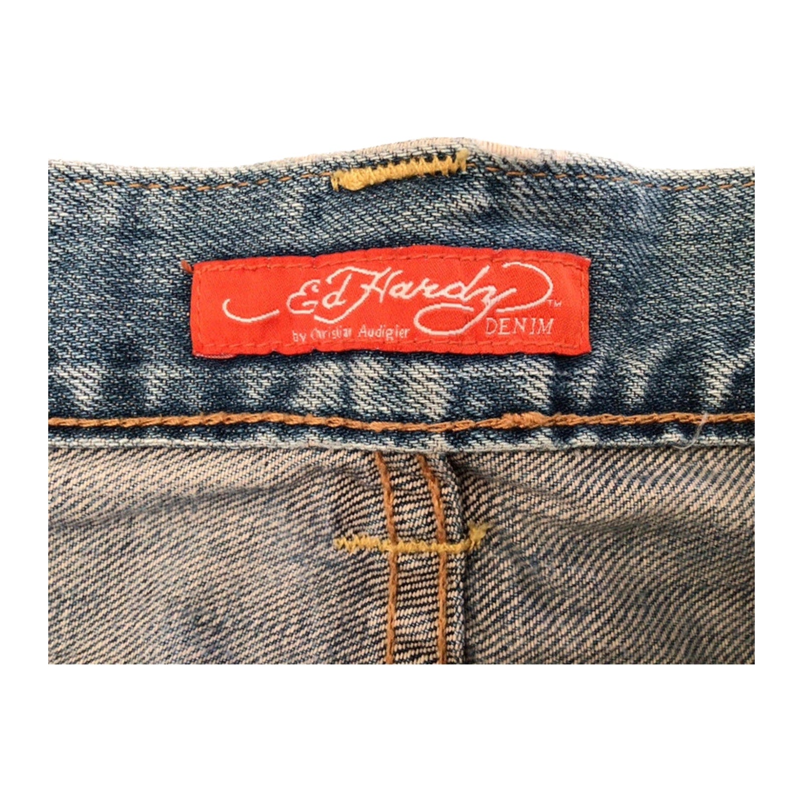 Ed Hardy Hip Hop Baggy Y2K Denim Jeans W32 L32