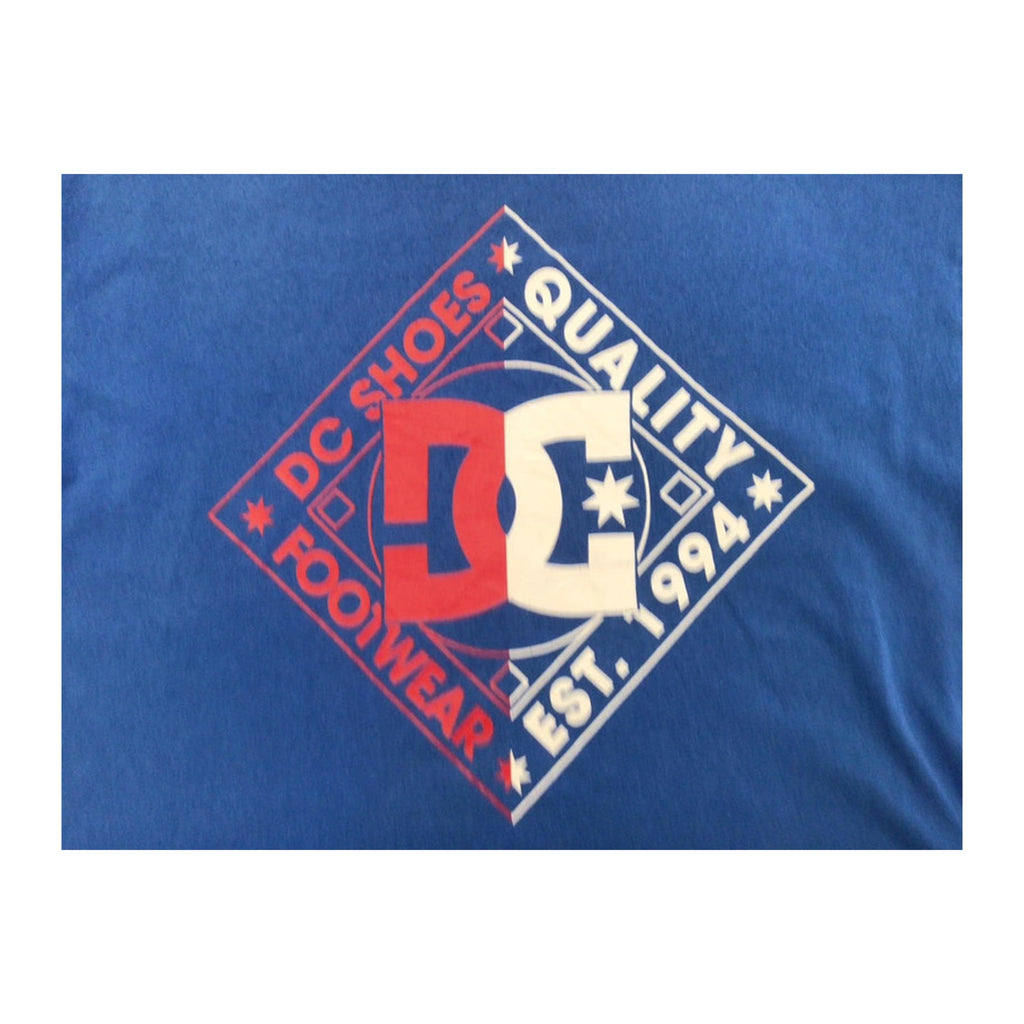 DC Skateboards Y2K 00s Graphic Logo Short Sleeve T Shirt Blue L