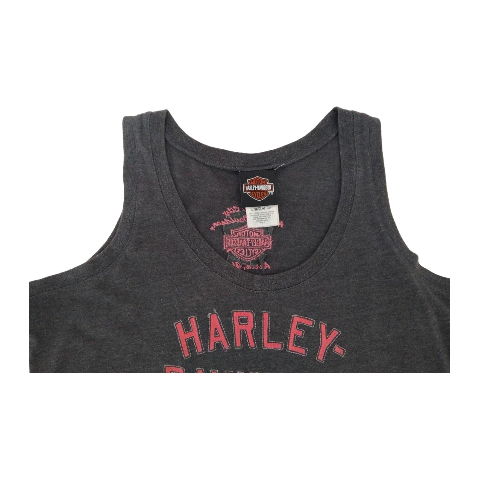 Harley Davidson Women's Tank Top Charcoal Grey L