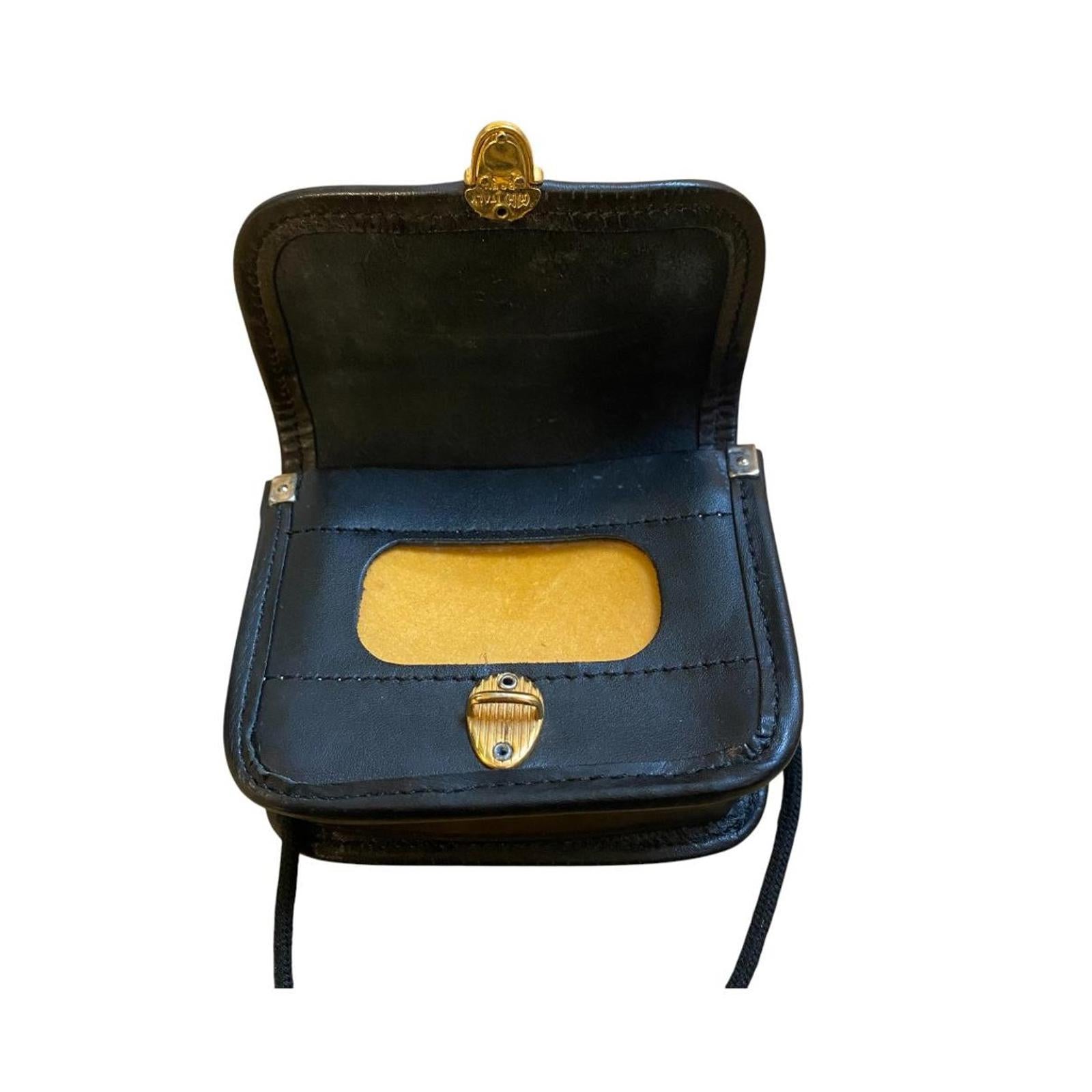Japanese Vintage Micro Mini Leather Shoulder Bag White