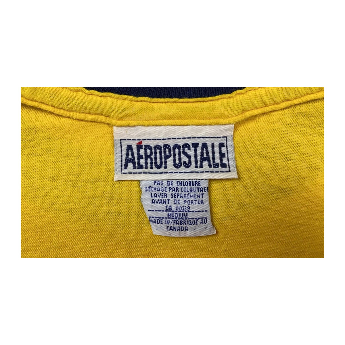 Aeropostale Men's Classic Graphic Logo Short Sleeve T Shirt Yellow M