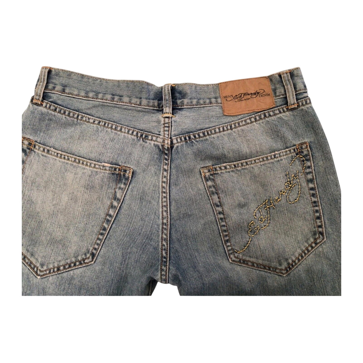 Ed Hardy Hip Hop Baggy Y2K Denim Jeans W32 L32