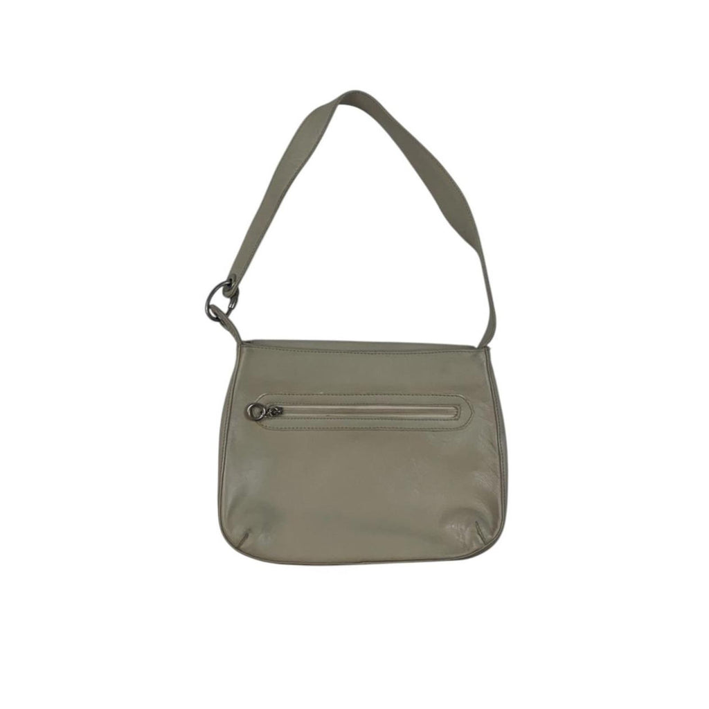 Japanese 90s Vintage Leather Shoulder Bag Beige