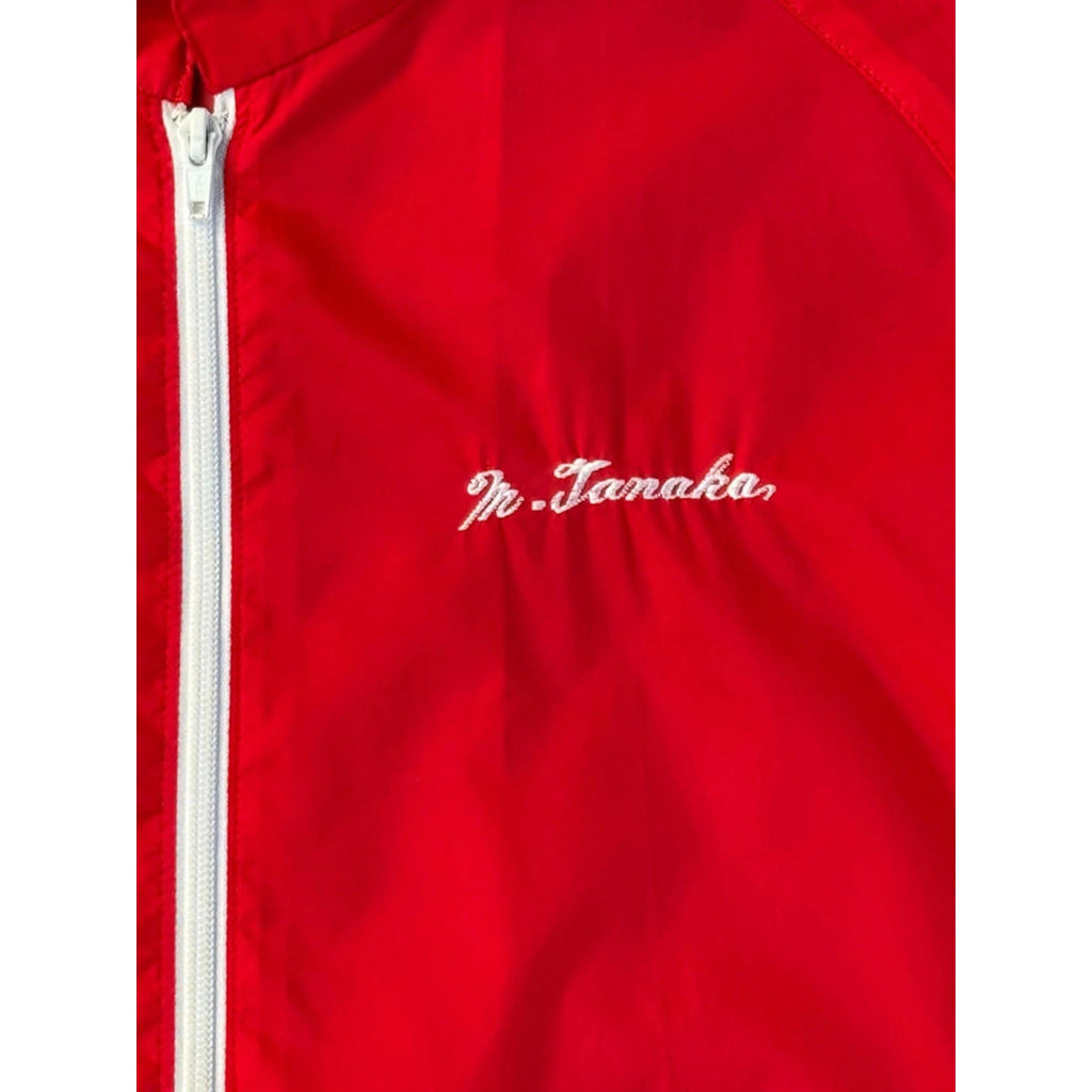 M Tanaka Japan Vintage 1980s University Full Zip Windbreaker Red L
