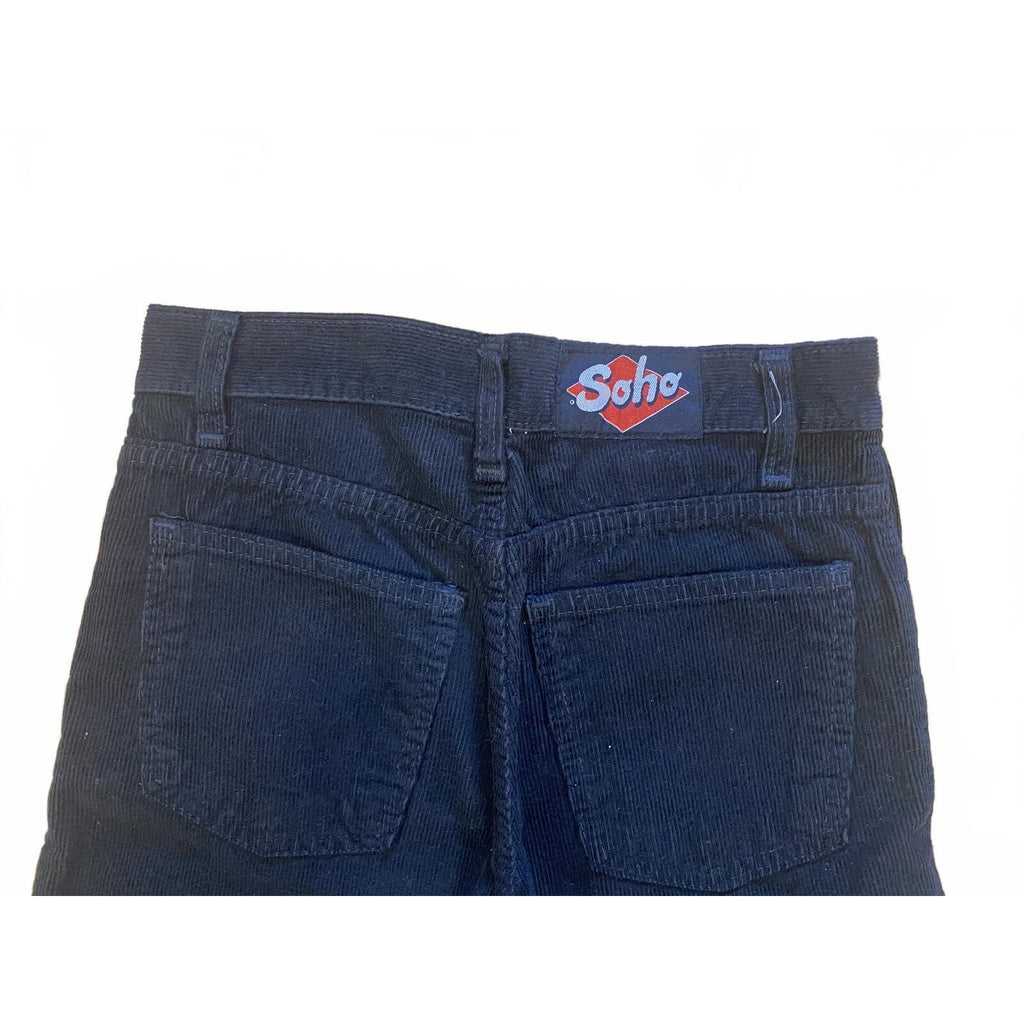 Soho Deadstock Women's Y2K Flared Corduroy Jean Black 16L