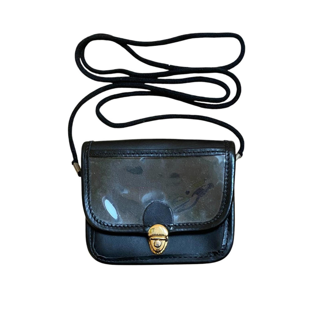 Japanese Vintage Micro Mini Leather Shoulder Bag White