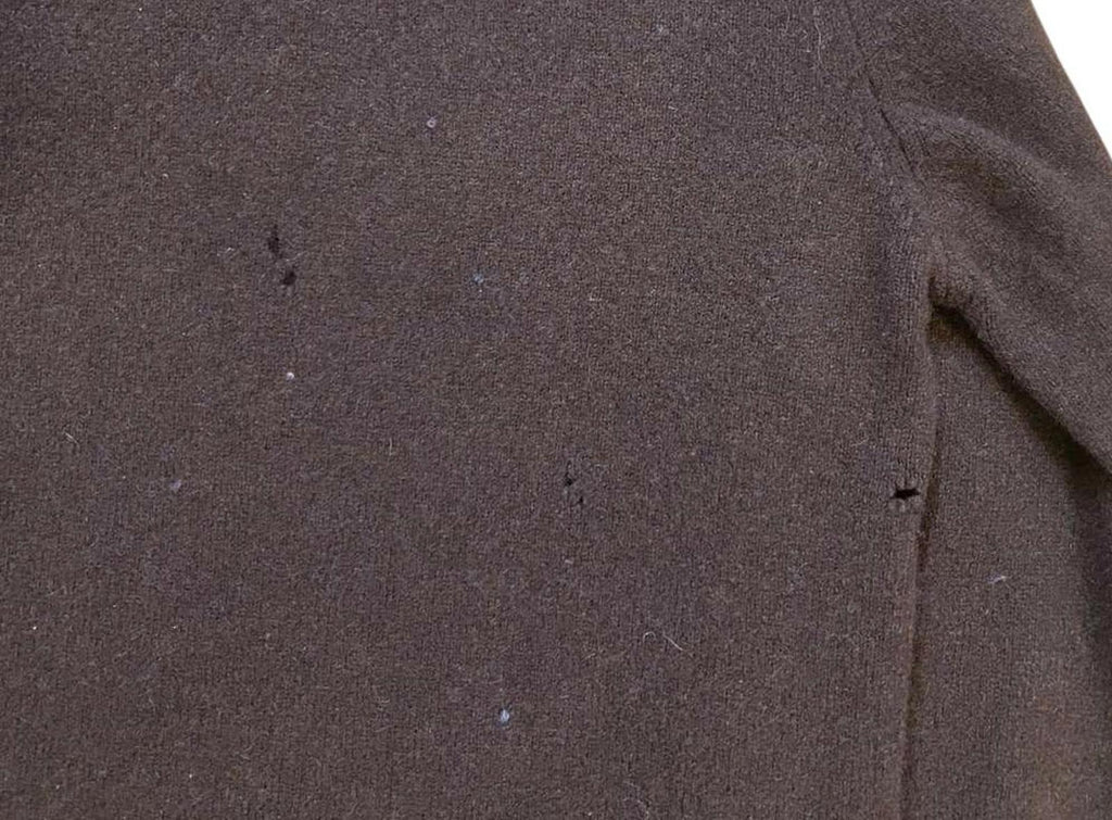 Pringle True Vintage 1980s Made in Scotland Men's Cashmere V Neck Sweater Brown M