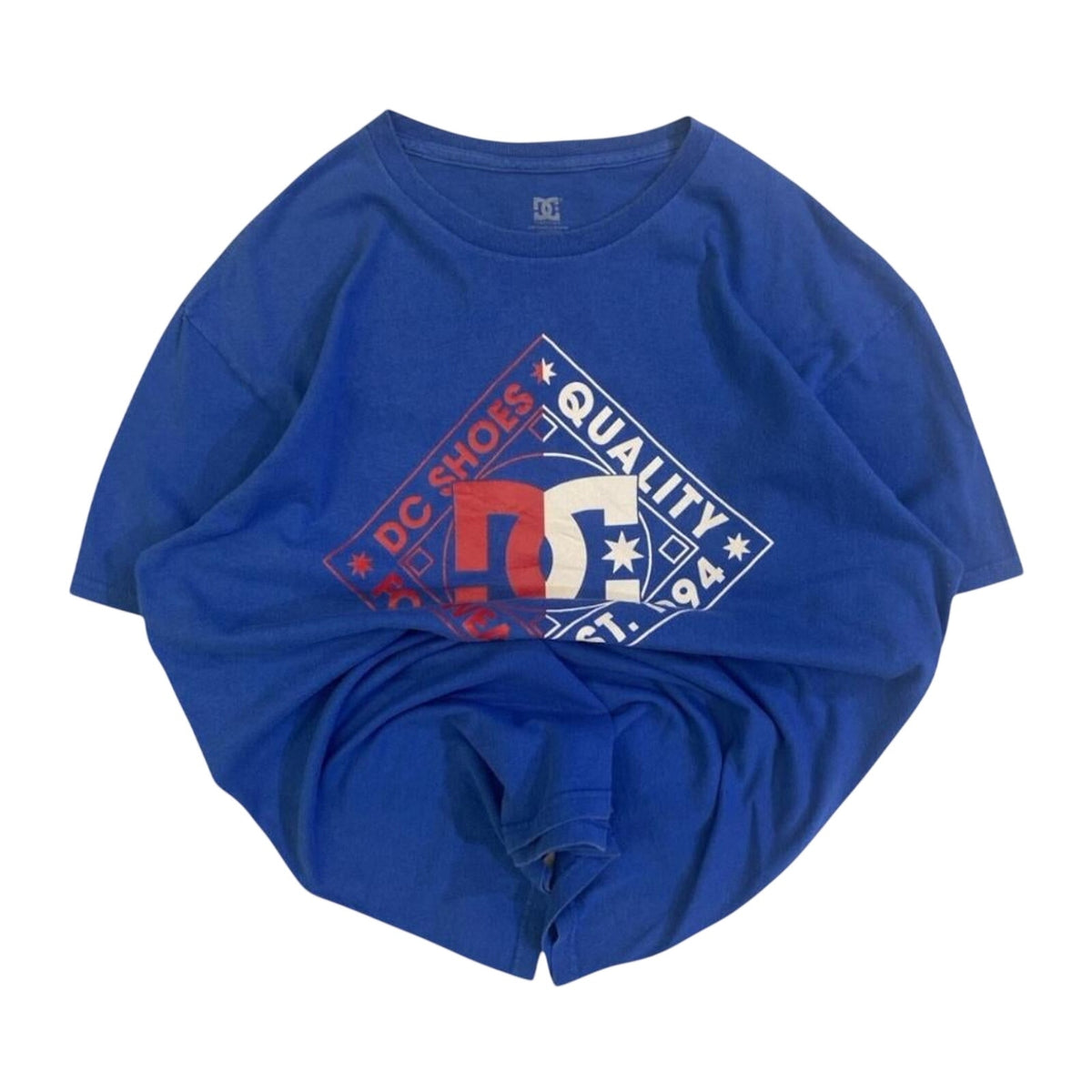 DC Skateboards Y2K 00s Graphic Logo Short Sleeve T Shirt Blue L