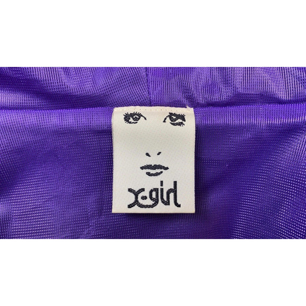 X Girl Equipment Japan Women's Y2K Vintage Full Zip Fleece Hoodie Black M