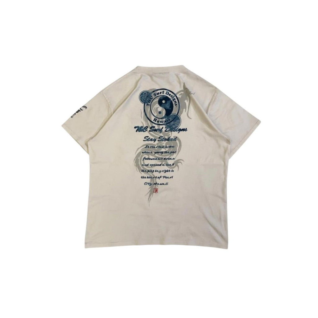 T&C Surf Men's Y2K Dragon Logo Short Sleeve T Shirt White L