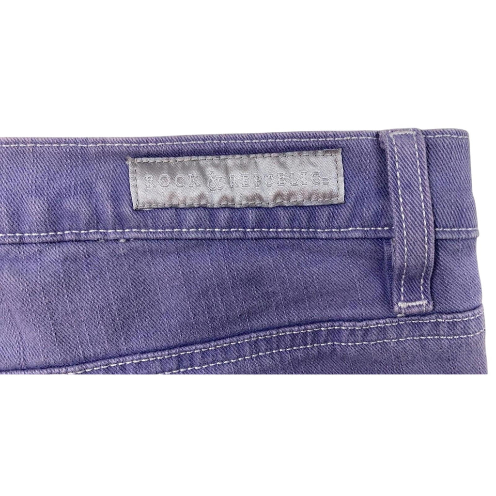 Rock & Republic Women's Edie Micro Flare Denim Lavender Y2K Vintage UK10