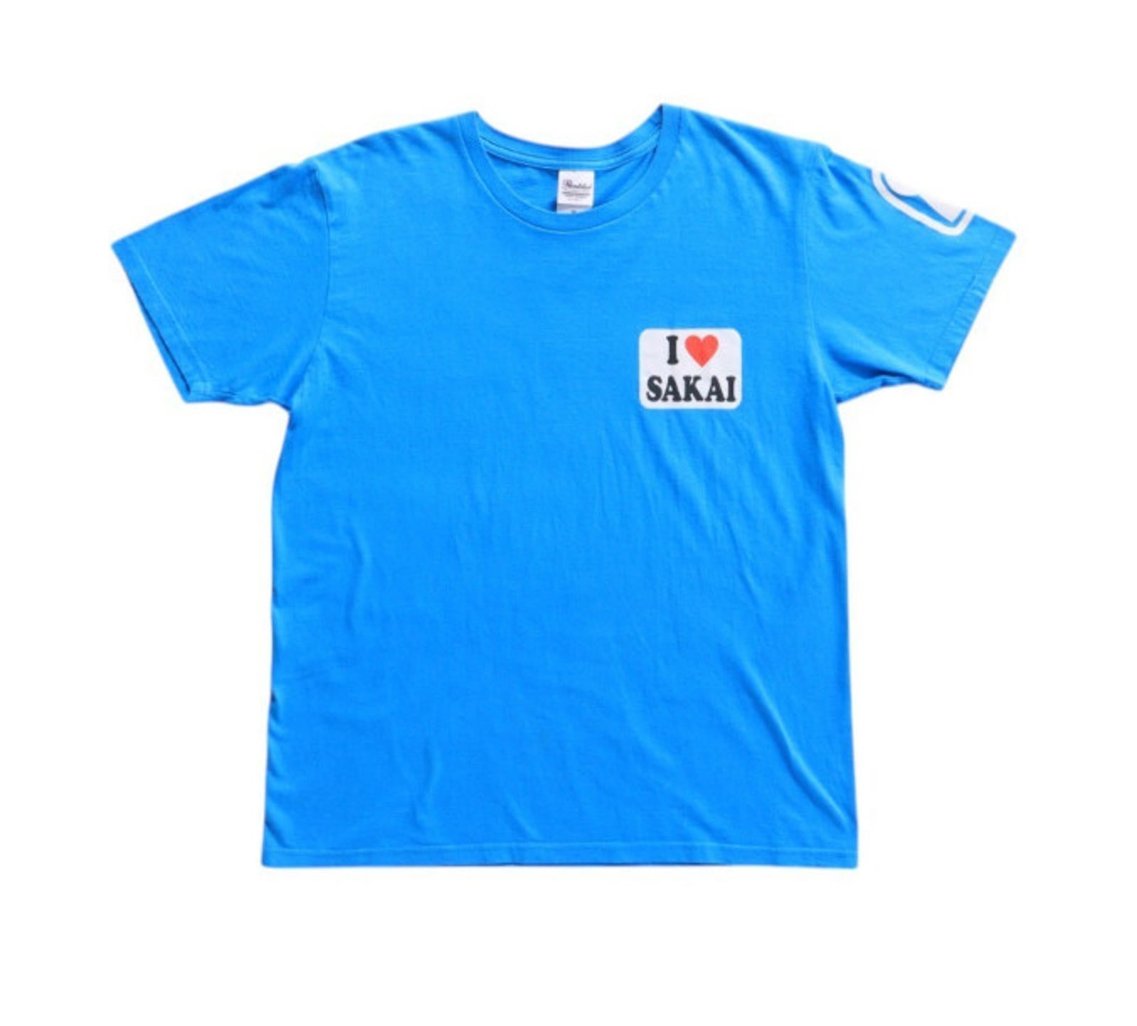 Print Star Japan I Love Sakai Short Sleeve Casual Cotton T Shirt Blue M