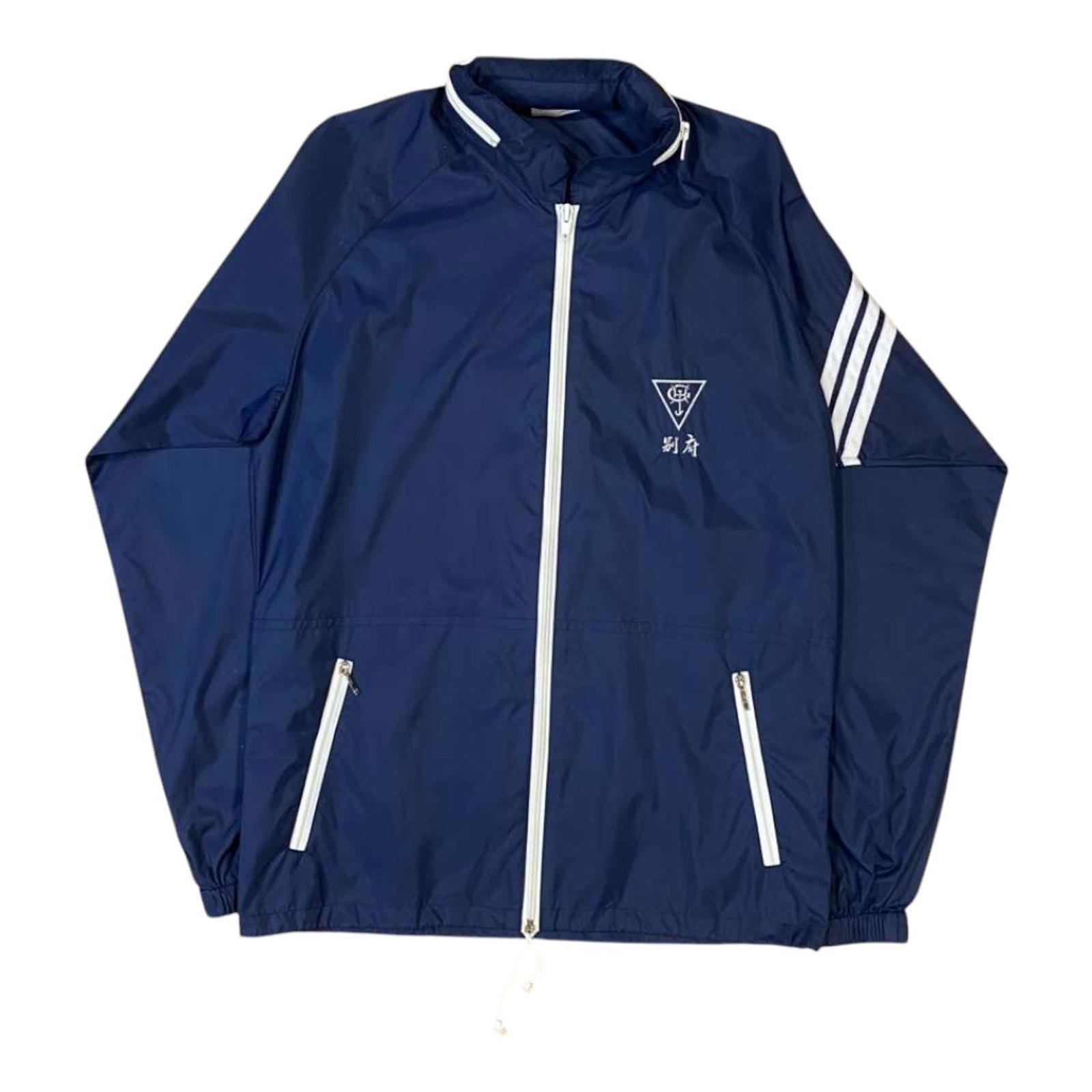 Vintage 1970's Adidas Descente Made in Japan Jacket 3 Stripes Navy M BNWOT