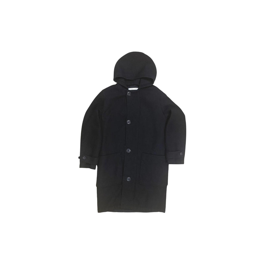 Lemaire X Uniqlo Women's Wool Blend Hooded Overcoat Black L