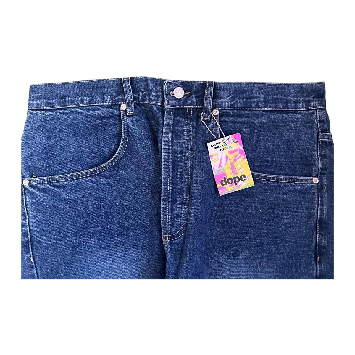 Dope Silvester Blast Wash Men's Y2K New with Tag Straight Leg Denim Jean W34 L32