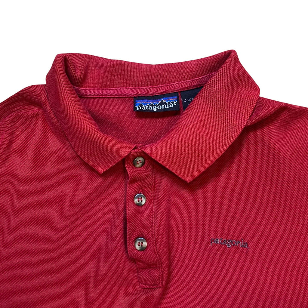 Vintage Patagonia Polo Shirt 1990's Red Size L