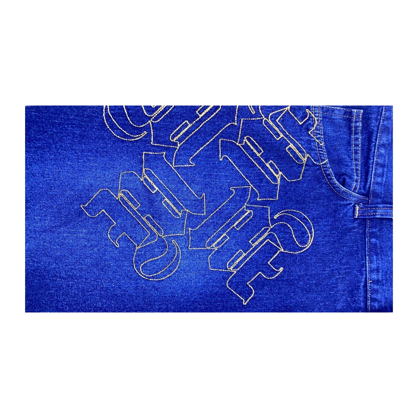 MAKAVELI Hip Hop Baggy Y2K Jeans W40 L34