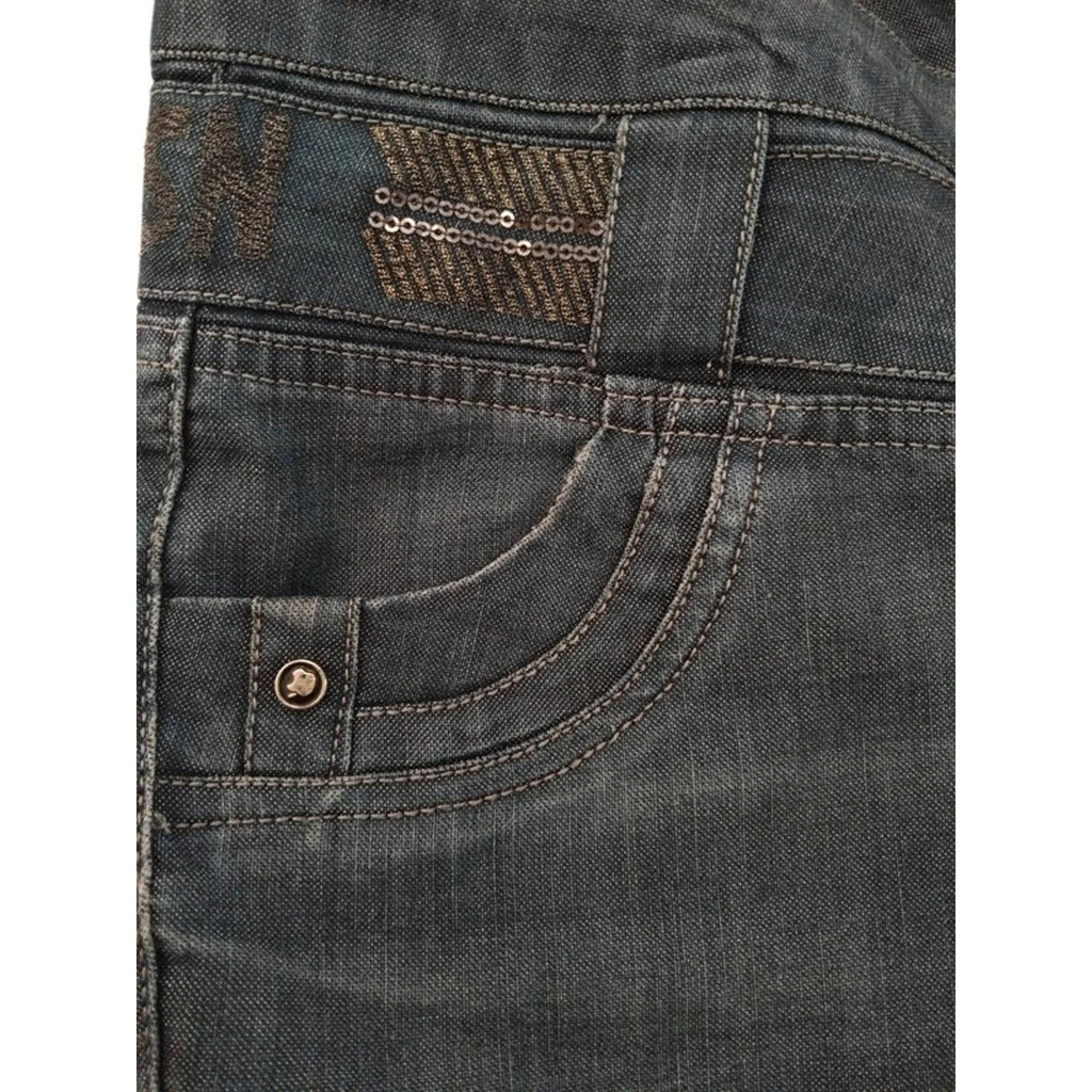 Japanese Vintage Women's Y2K Flared Denim Jeans 14