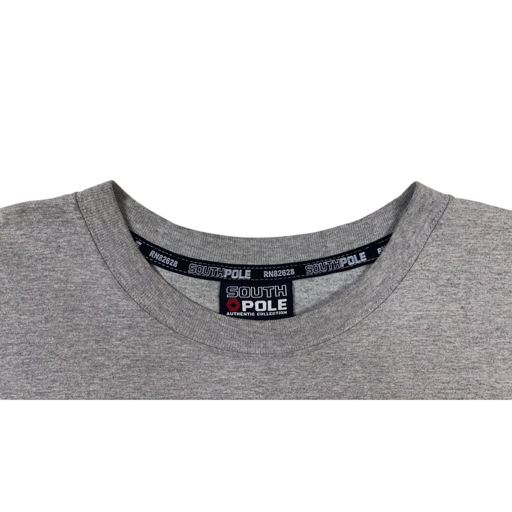 Southpole Men's Y2K Graphic Logo Short Sleeve T Shirt Grey XXL