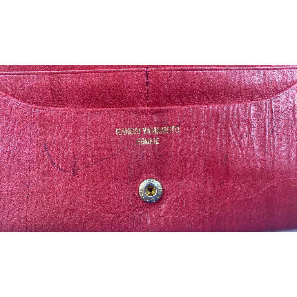 Kansai Yamamoto Femme Classic Vintage Leather Wallet Pink