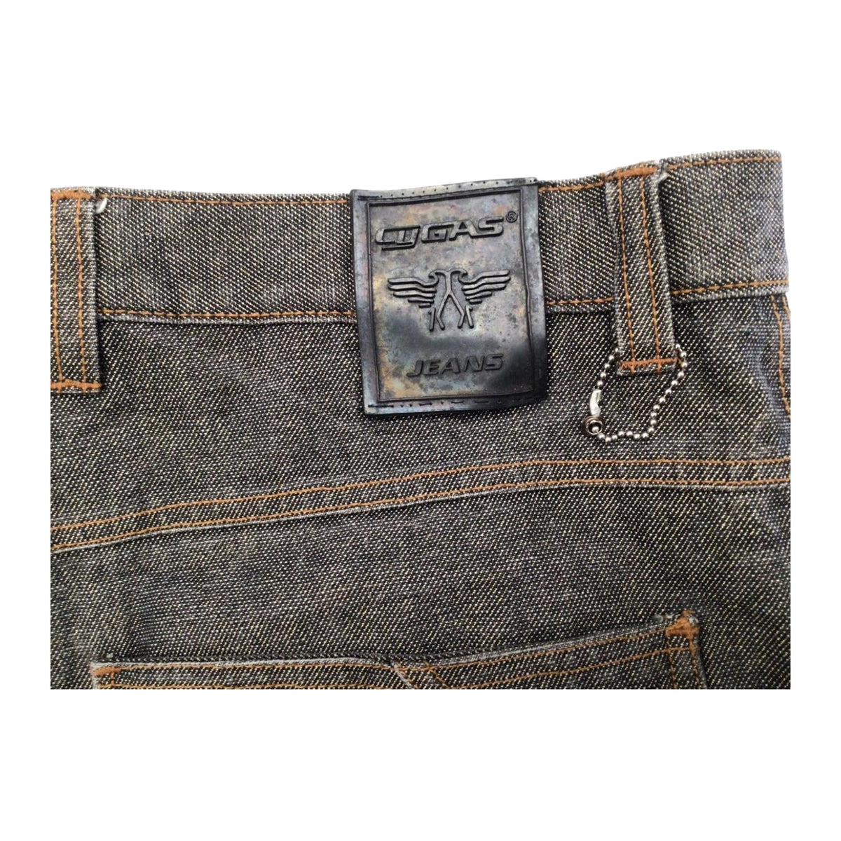 CYGAS Straight Jeans Metallic Cotton Blend Grey Mens W38 L34