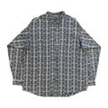 Patagonia Vintage Plaid Shirt loose Fit 1990's Purple Grey Mens L