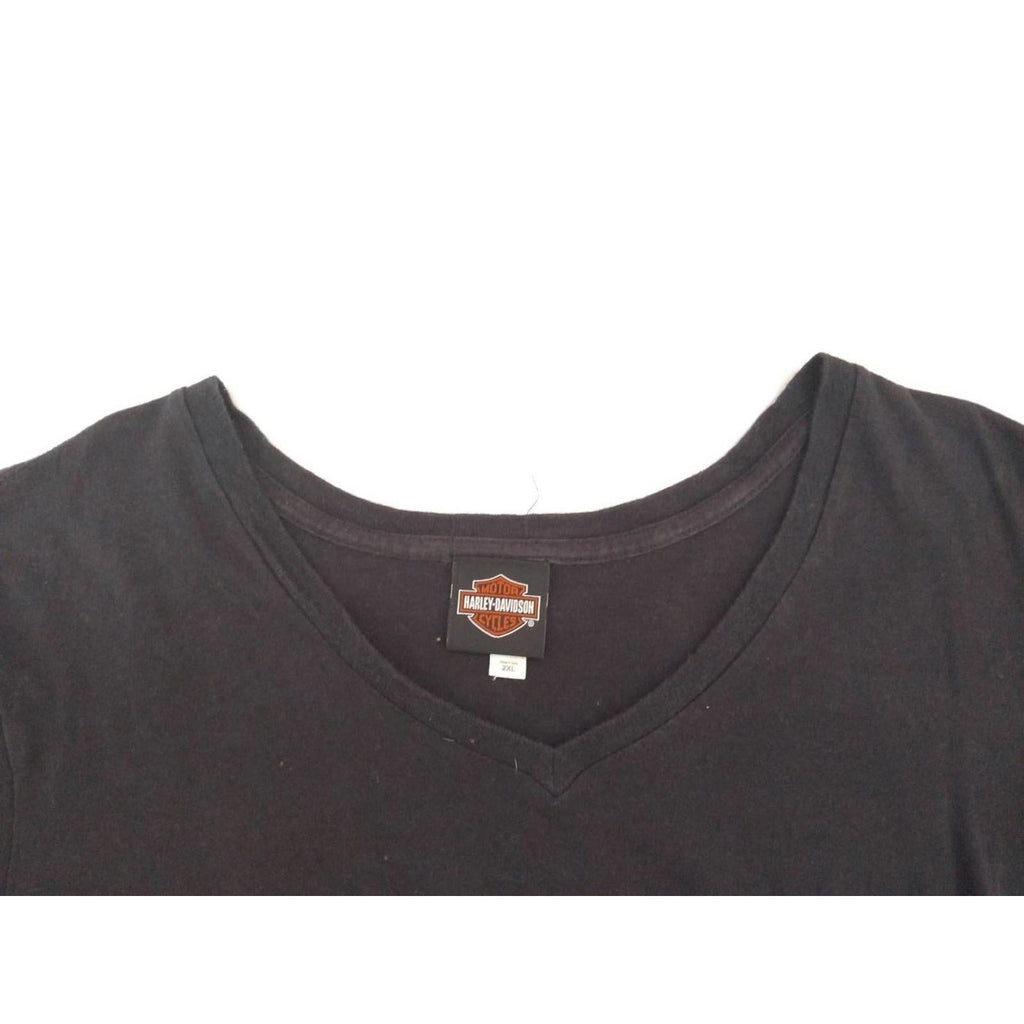 Harley Davidson Women's Tattoo Skull Short Sleeve T Shirt Black XXL