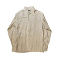 Vintage 70s Take 6 Pure Silk Button Up Dress Shirt Cream L