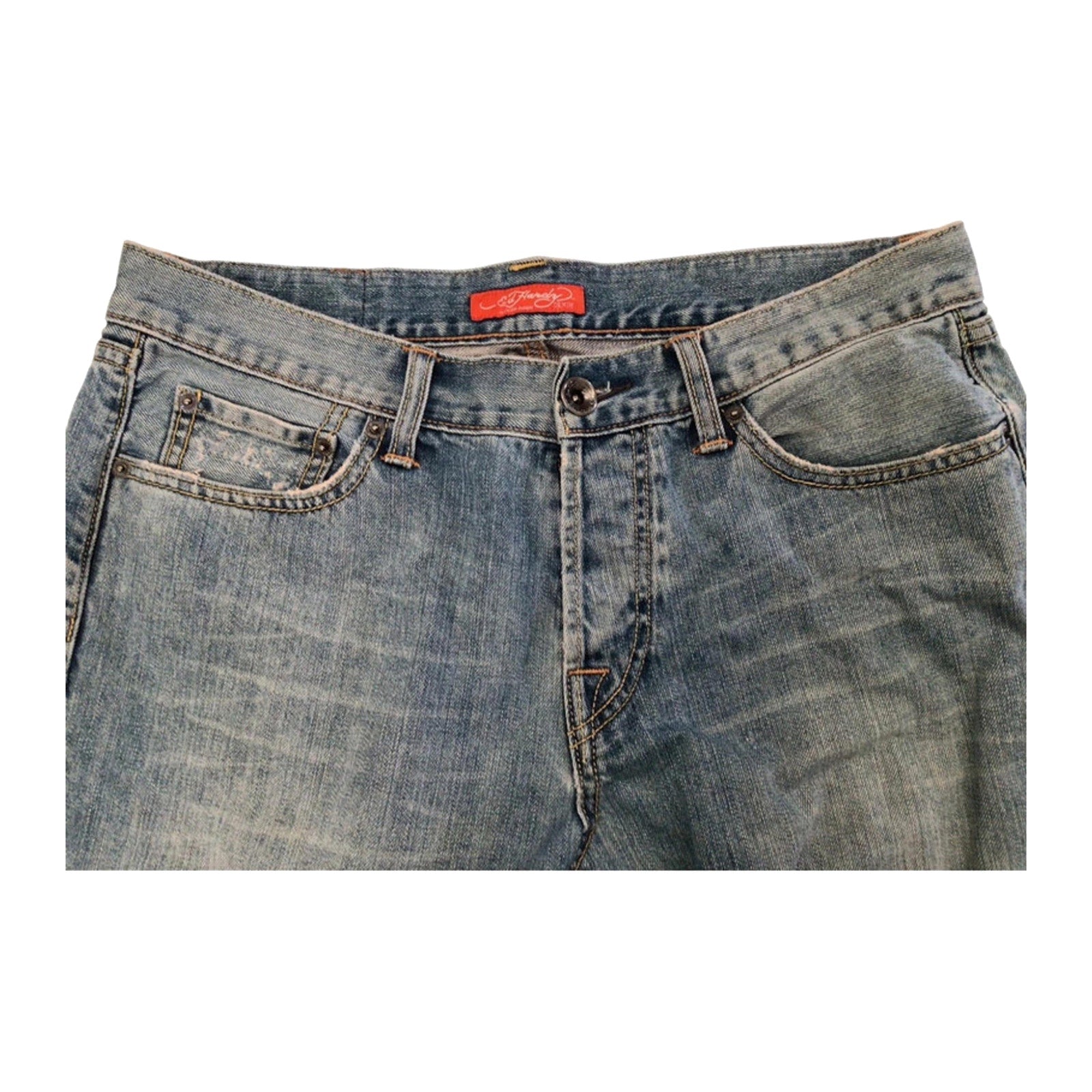 Ed Hardy Hip Hop Baggy Y2K Denim Jeans W32 L32