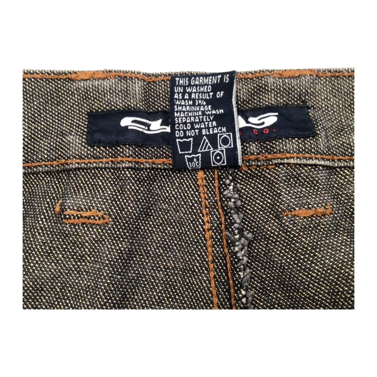 CYGAS Straight Jeans Metallic Cotton Blend Grey Mens W38 L34