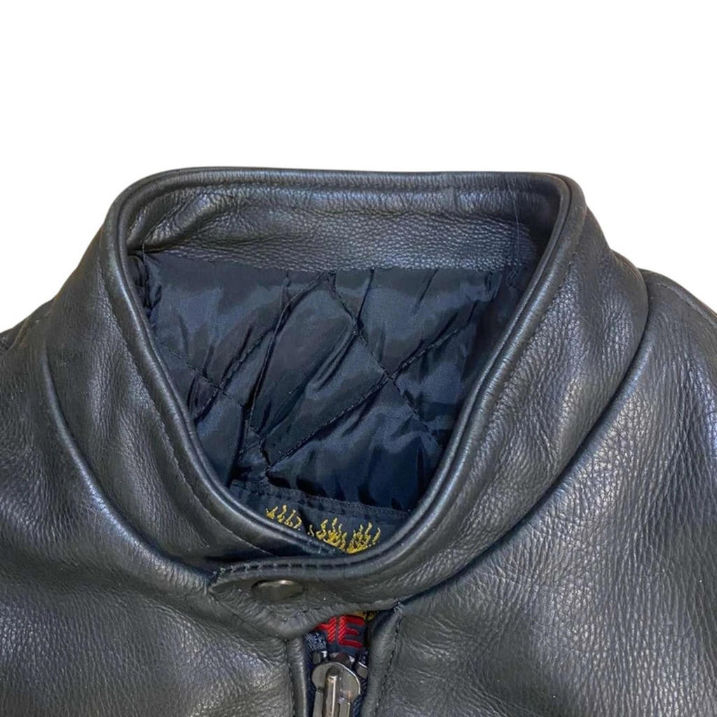 HOT Leathers Leather Biker Jacket Made in USA 1980’s Vintage M