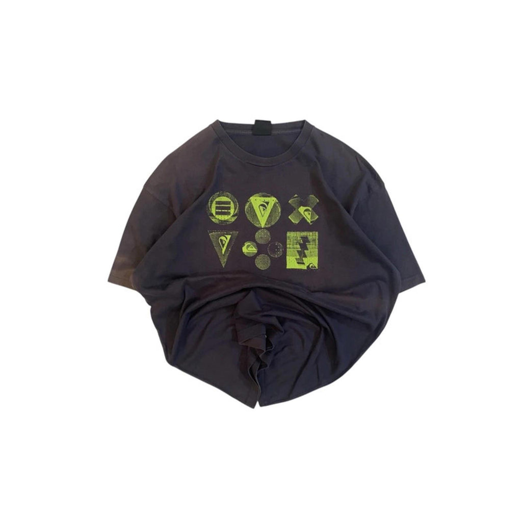 Quiksilver Men's Y2K Surf Short Sleeve Graphic T Shirt Black L