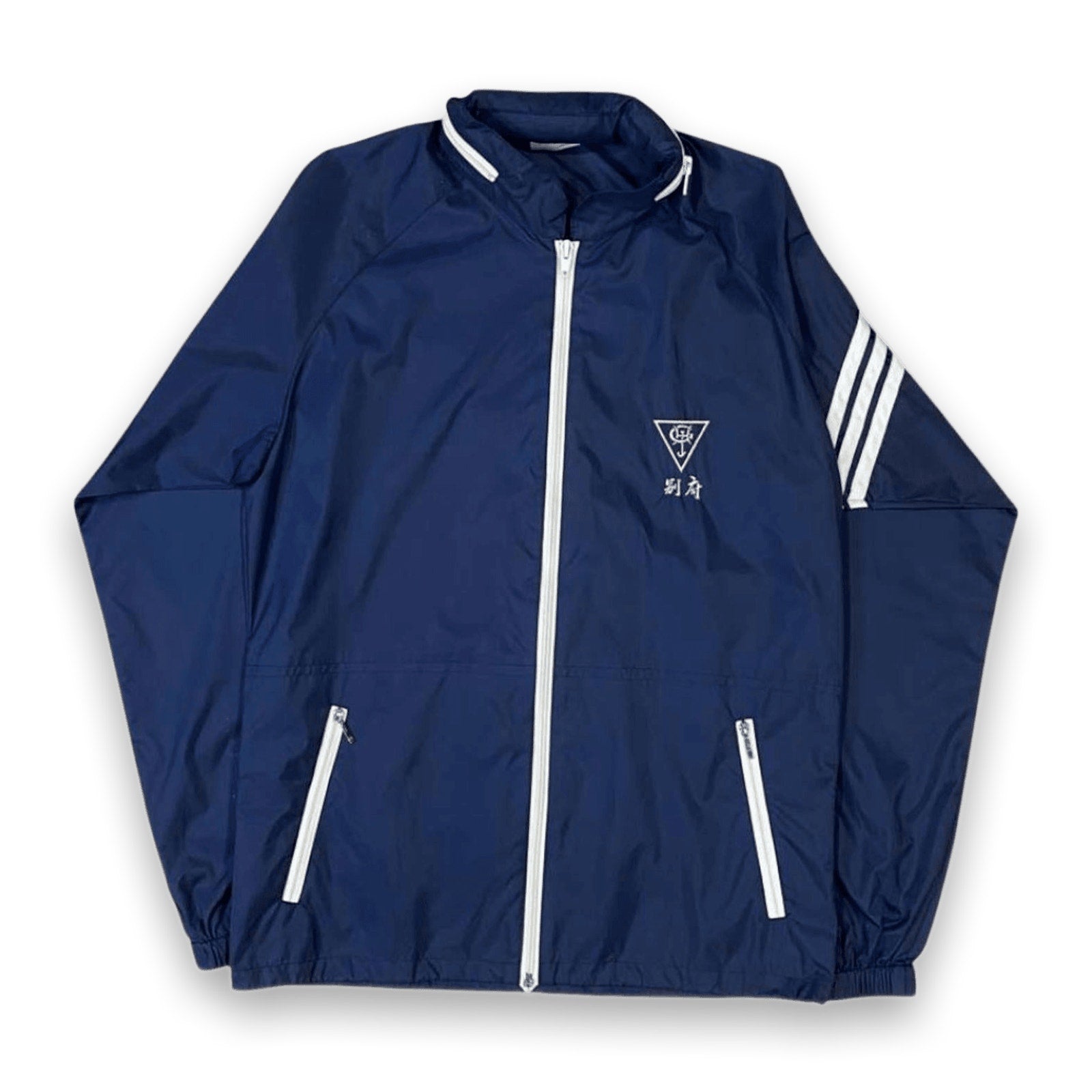 Vintage 1970's Adidas Descente Made in Japan Jacket 3 Stripes Navy M BNWOT