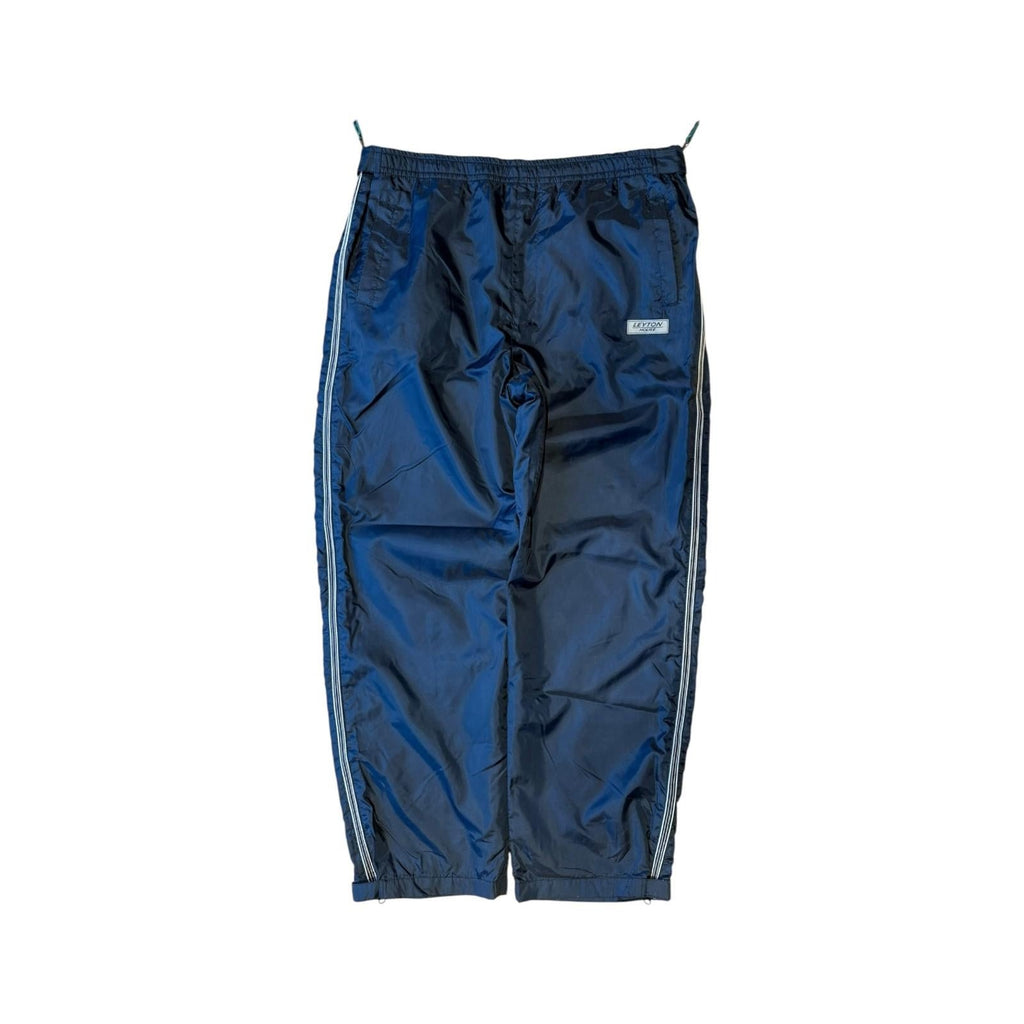 Leyton House Vintage Y2K Korea Fleece Lined Full Zip Track Pants Navy L