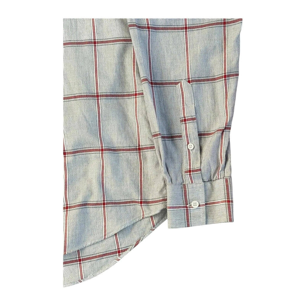 Christian Dior Monsieur Men’s Shirt 1980’s Vintage Pale Grey Red M