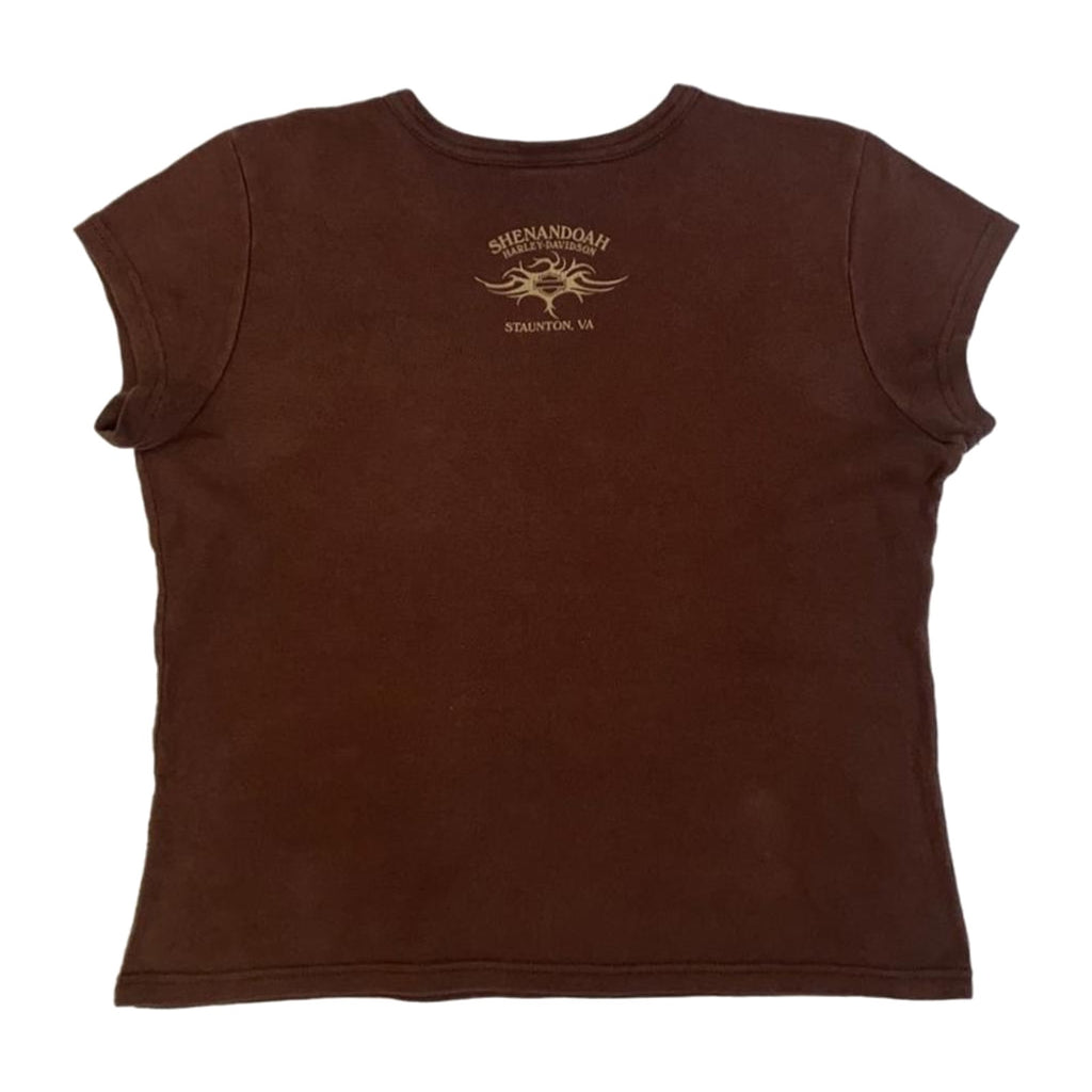 Harley Davidson Logo Short Sleeve T Shirt Brown 2XL