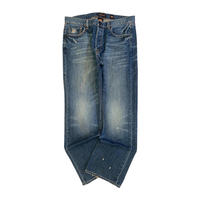 Ed Hardy Y2K Embroidered Distressed Denim Jeans W38 L34