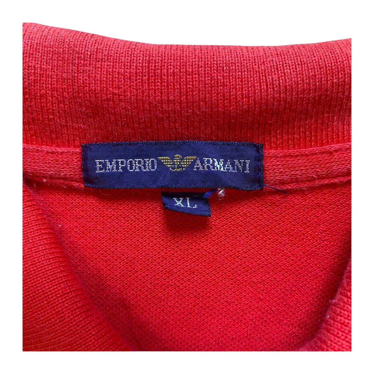 Classics of Emporio Armani Polo Shirt Gold Label Vintage 1980's Red XL