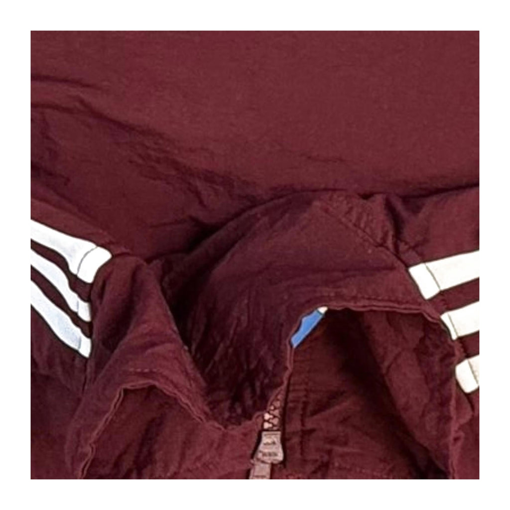 Adidas Originals Trefoil Double Layer Fleece Lined Jacket Burgundy M